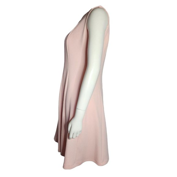 ENFOCUS STUDIO Solid All Pink Textured Sleeveless Pullover Dress Womens Size 6 - Picture 2 of 6